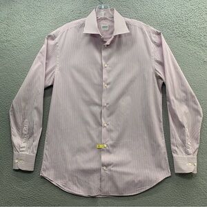 Armani Collezioni Striped Men’s Dress Shirt Made In Tunisia Neck Size 15.5 39/ L